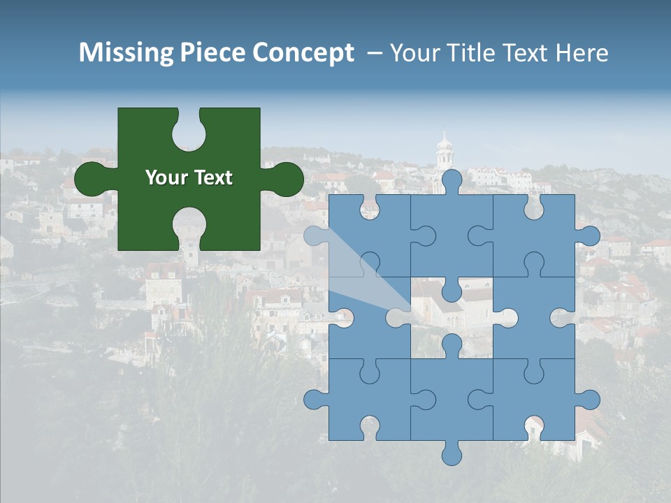 Island Colorful Building PowerPoint Template