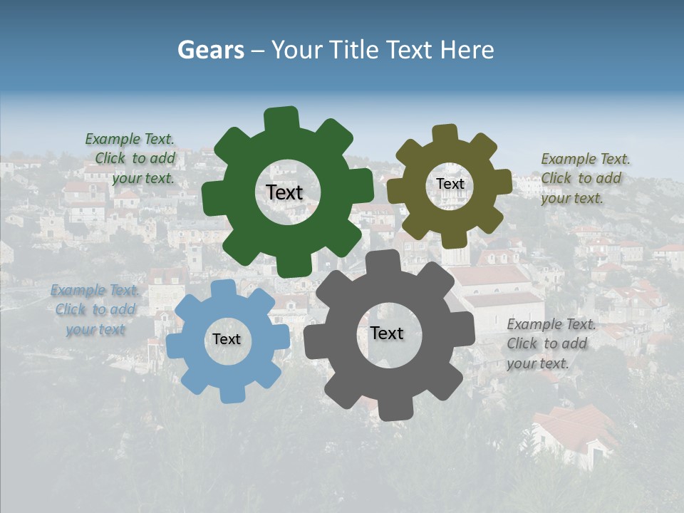 Island Colorful Building PowerPoint Template