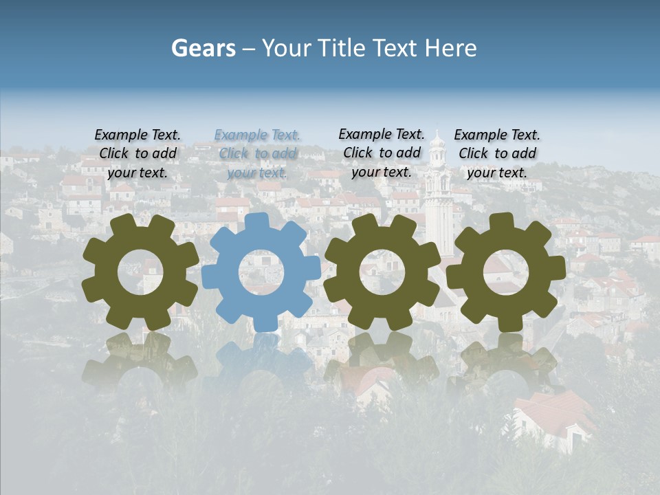 Island Colorful Building PowerPoint Template