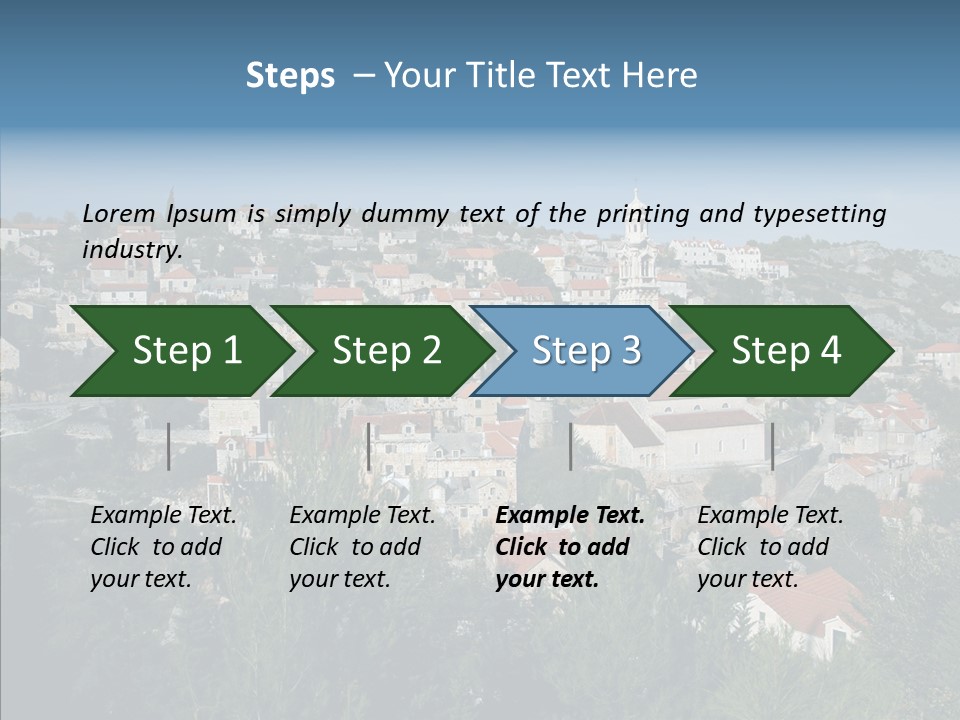 Island Colorful Building PowerPoint Template
