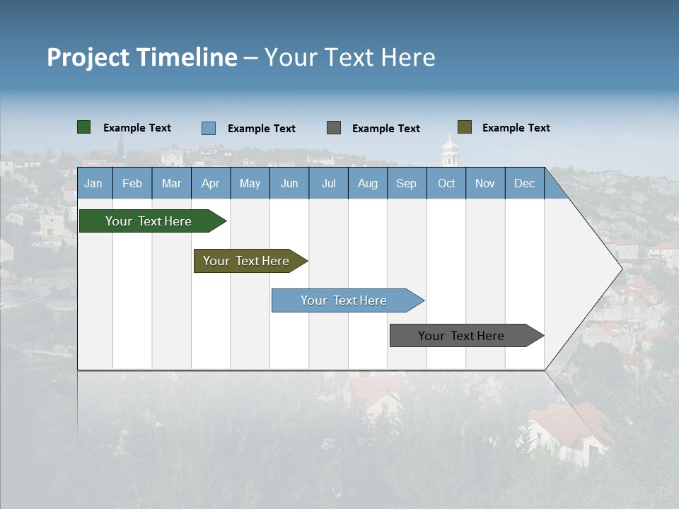 Island Colorful Building PowerPoint Template