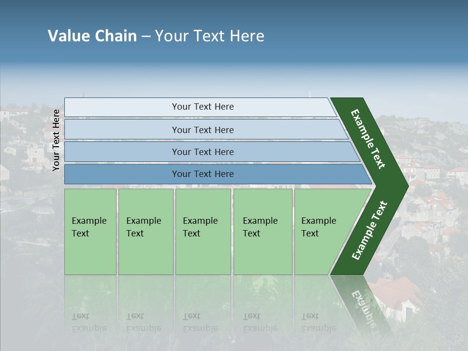 Island Colorful Building PowerPoint Template