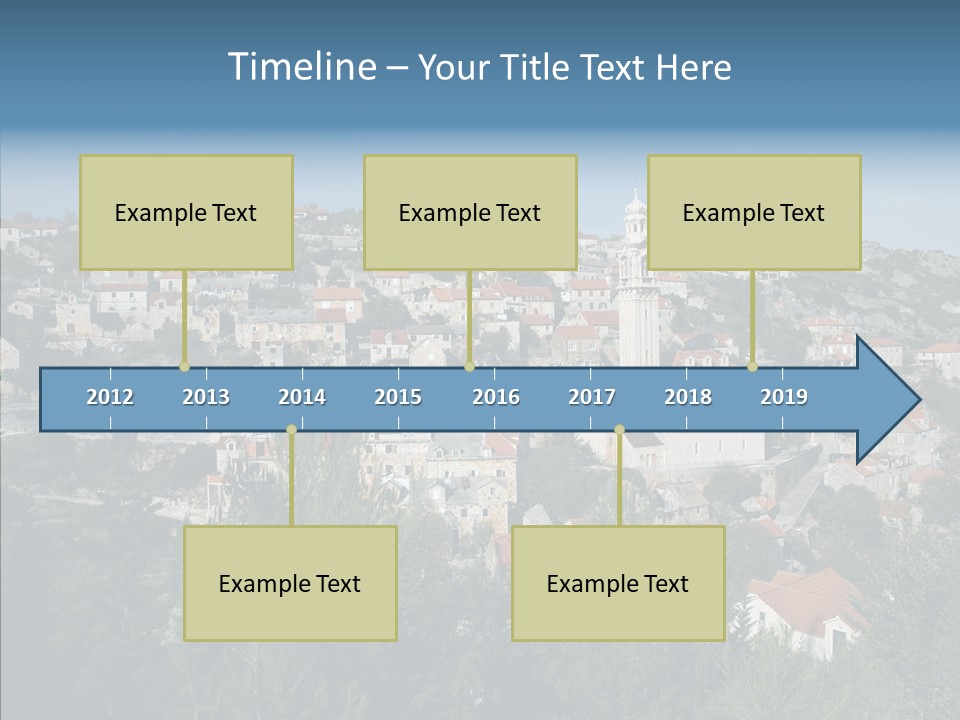 Island Colorful Building PowerPoint Template