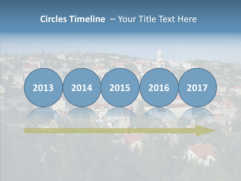 Island Colorful Building PowerPoint Template