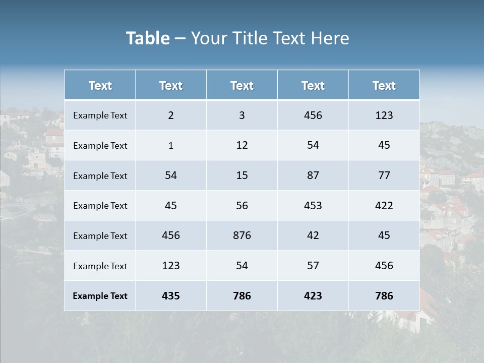 Island Colorful Building PowerPoint Template
