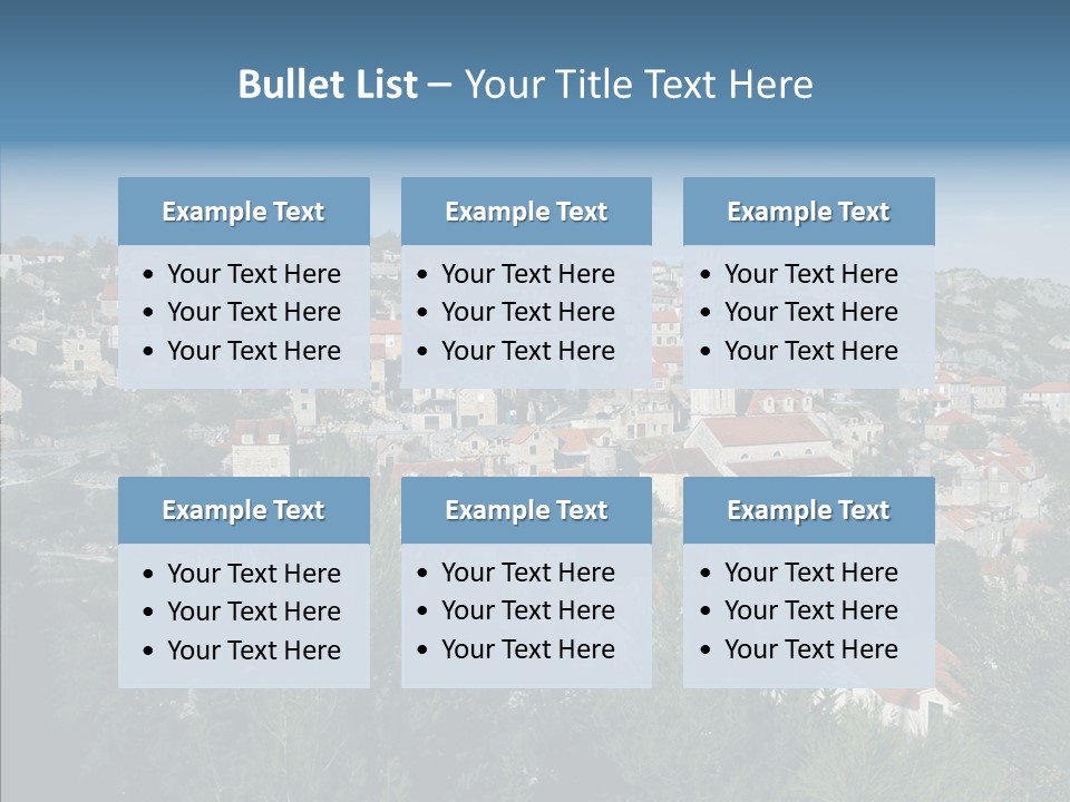 Island Colorful Building PowerPoint Template
