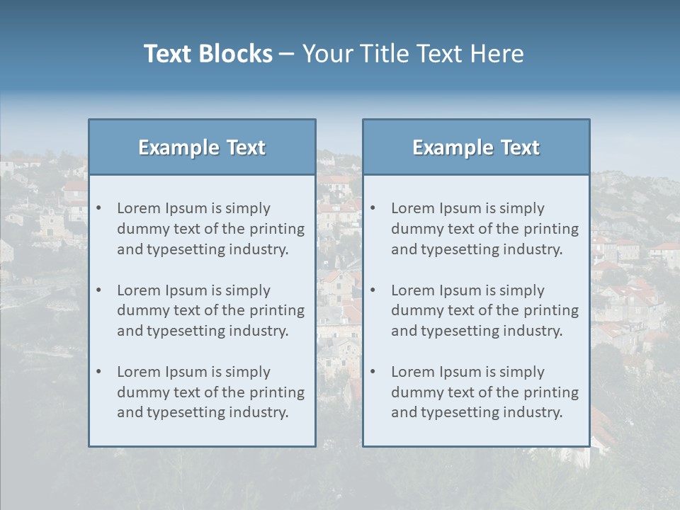 Island Colorful Building PowerPoint Template