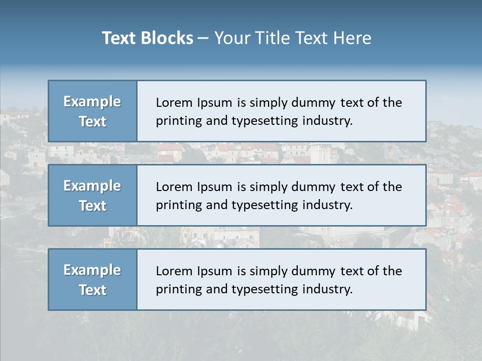 Island Colorful Building PowerPoint Template