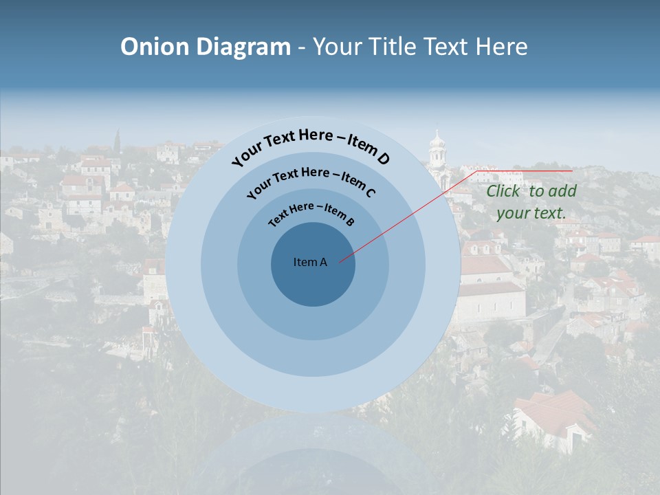 Island Colorful Building PowerPoint Template