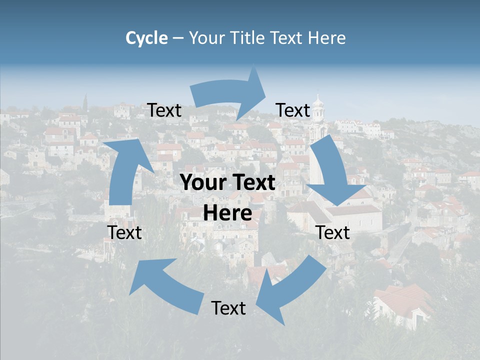 Island Colorful Building PowerPoint Template