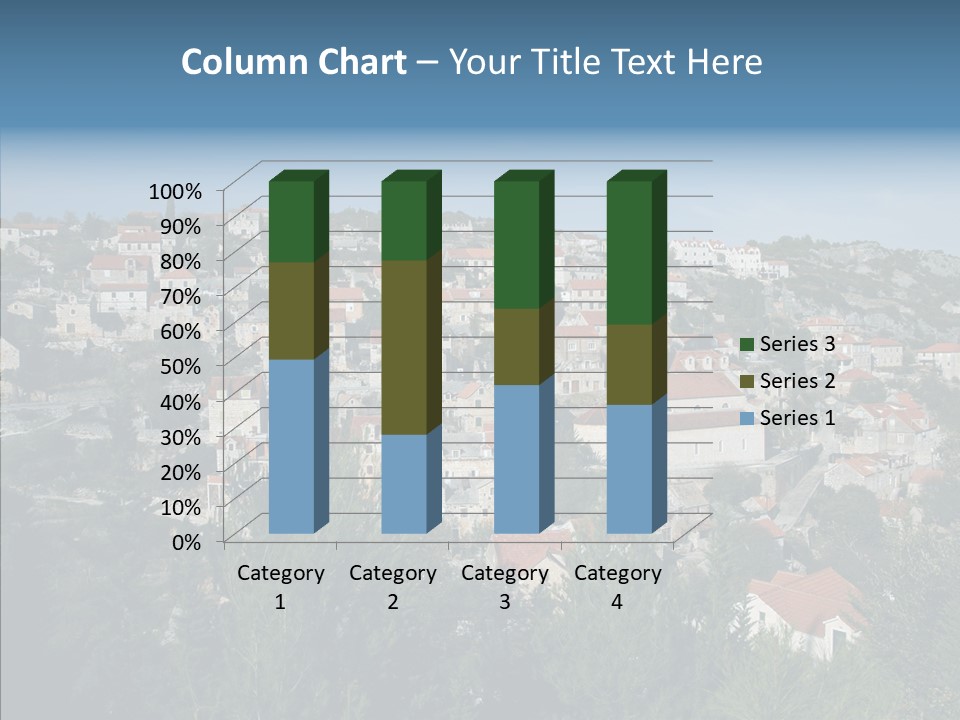 Island Colorful Building PowerPoint Template