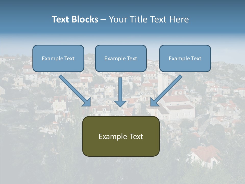 Island Colorful Building PowerPoint Template