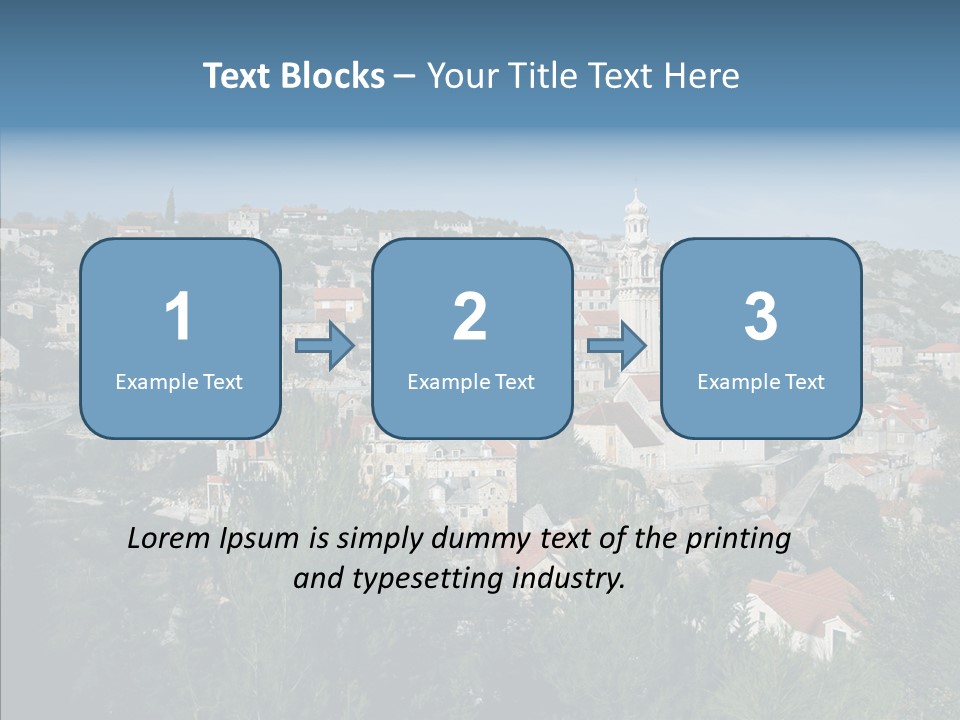 Island Colorful Building PowerPoint Template