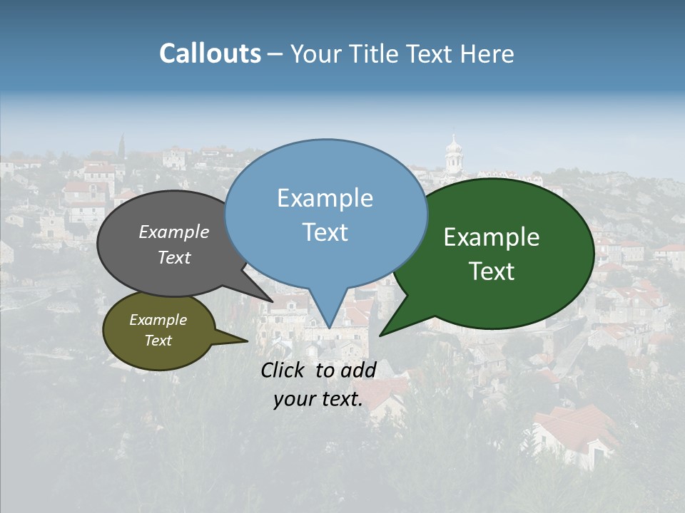 Island Colorful Building PowerPoint Template