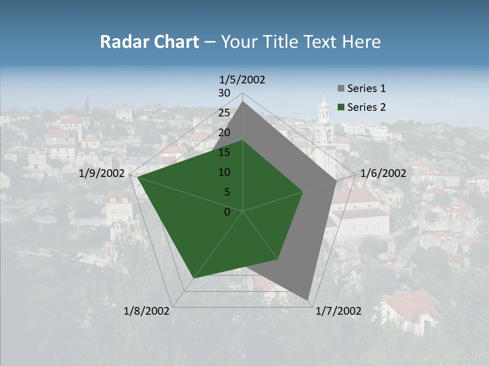 Island Colorful Building PowerPoint Template
