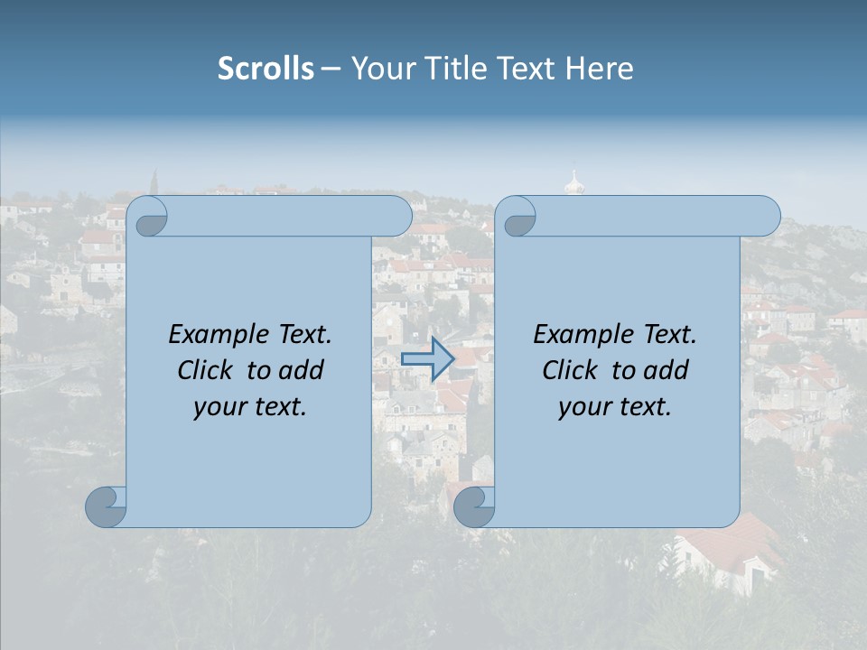 Island Colorful Building PowerPoint Template