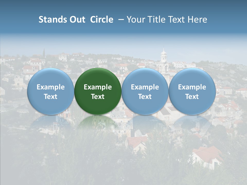 Island Colorful Building PowerPoint Template