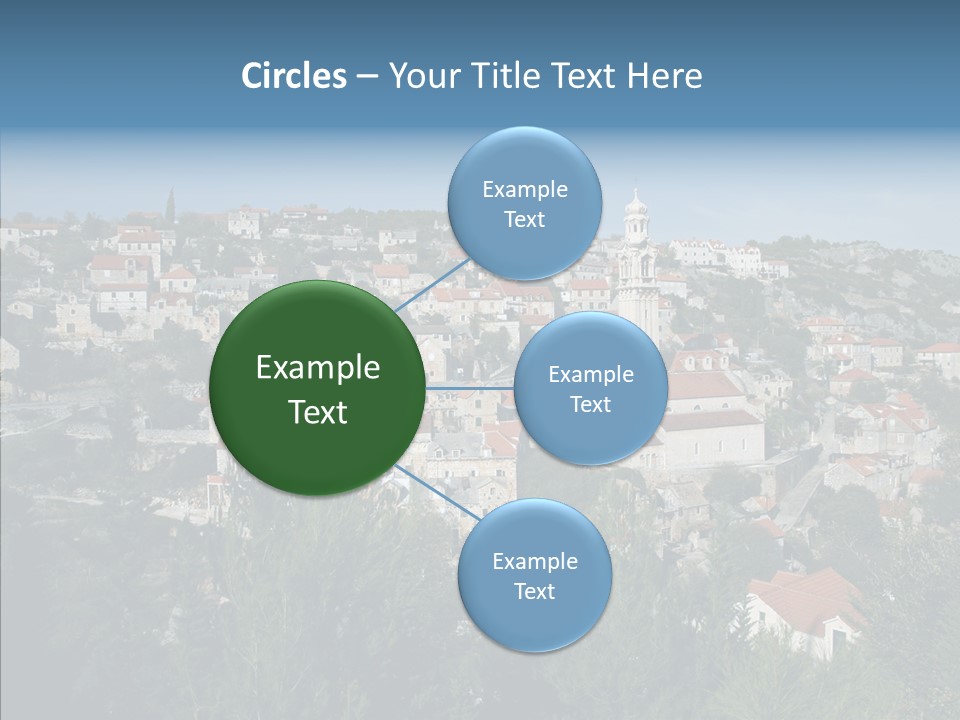 Island Colorful Building PowerPoint Template