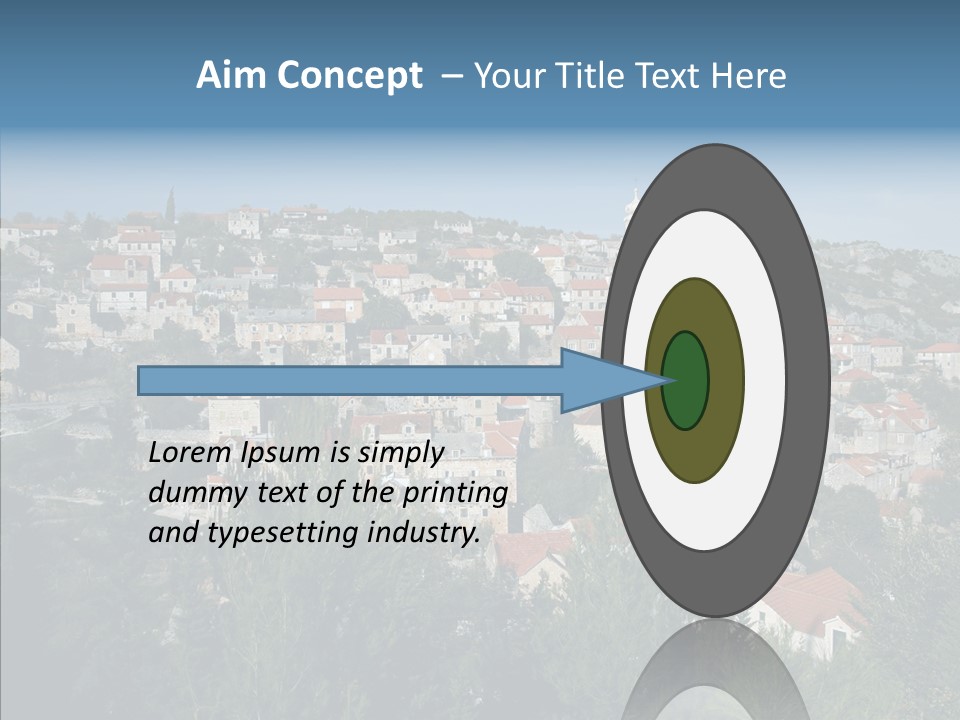 Island Colorful Building PowerPoint Template