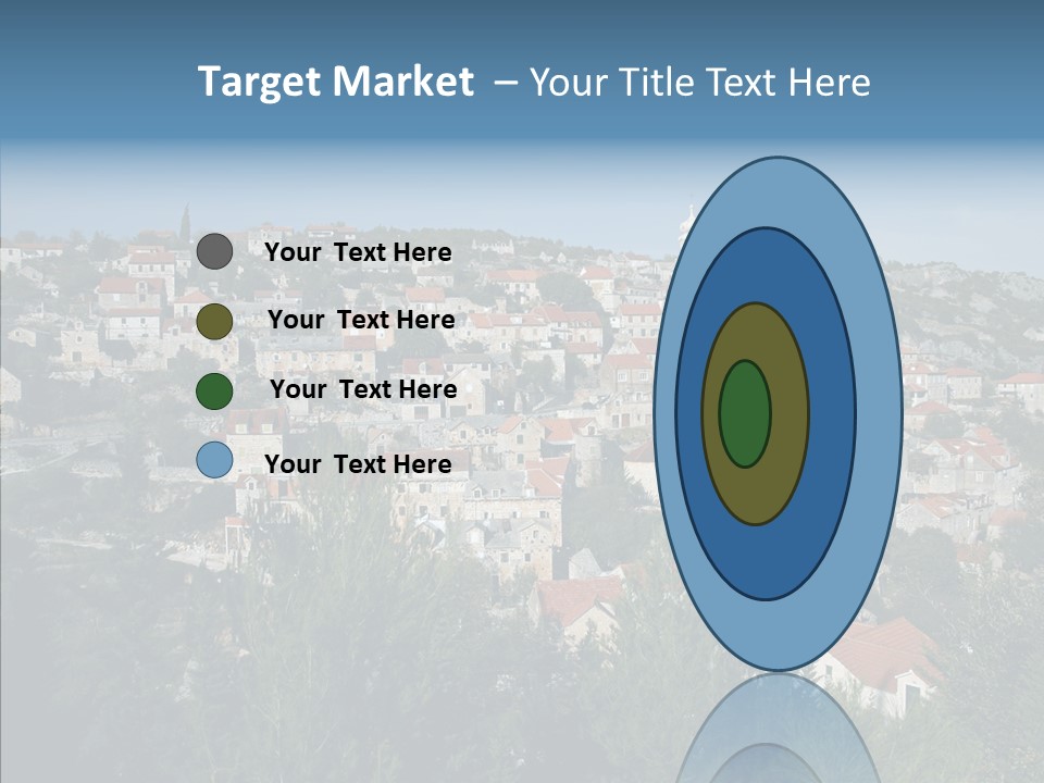 Island Colorful Building PowerPoint Template