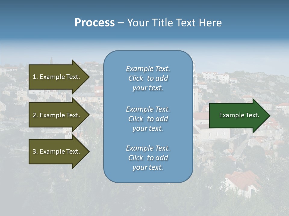 Island Colorful Building PowerPoint Template