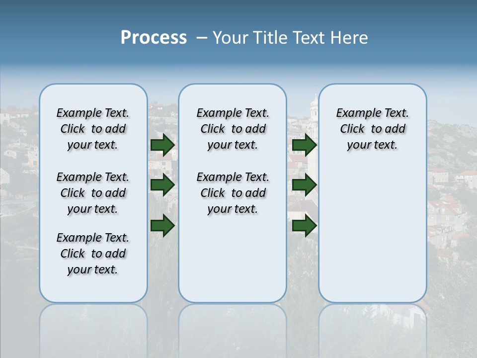 Island Colorful Building PowerPoint Template