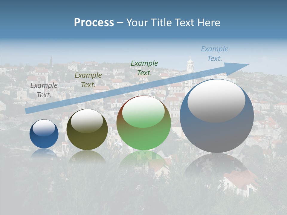 Island Colorful Building PowerPoint Template