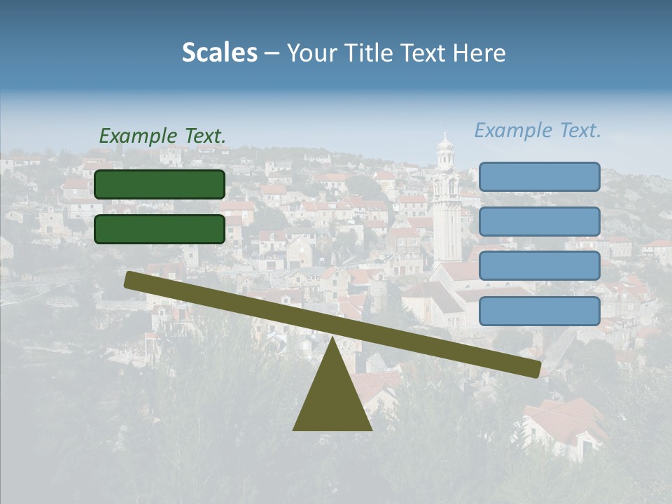 Island Colorful Building PowerPoint Template