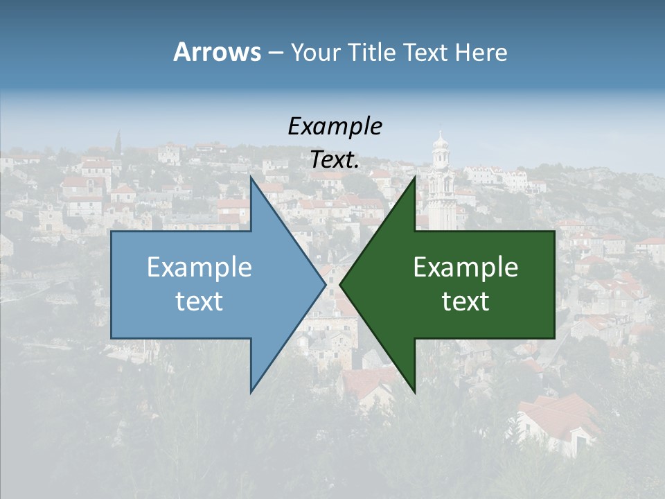 Island Colorful Building PowerPoint Template