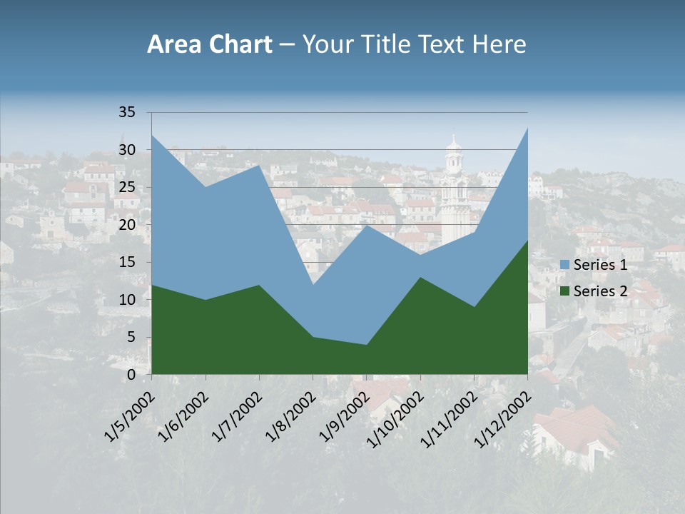 Island Colorful Building PowerPoint Template