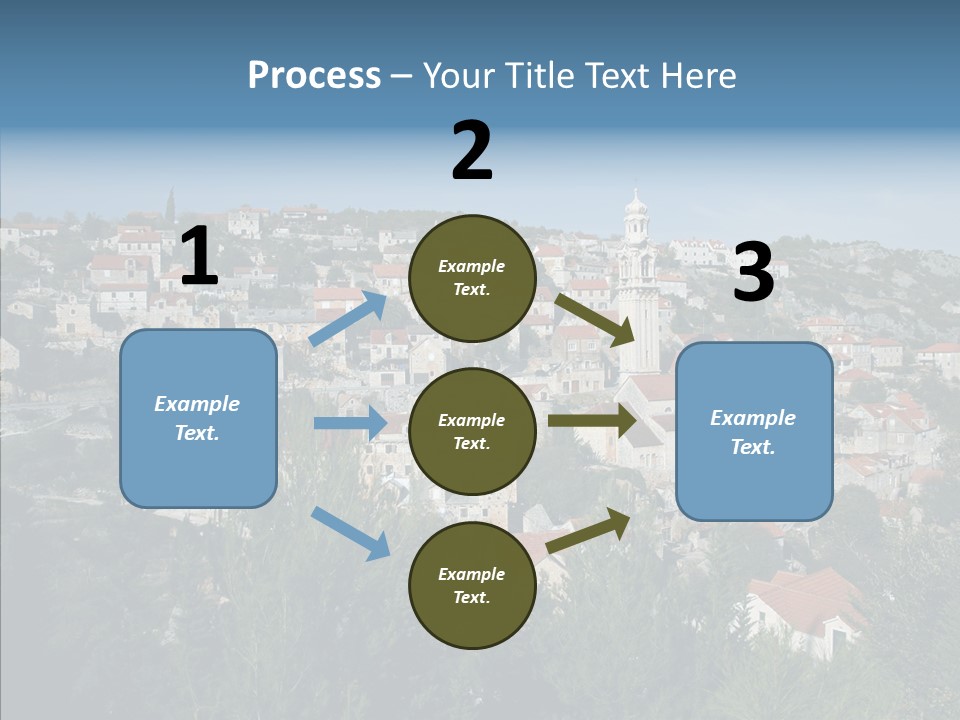 Island Colorful Building PowerPoint Template