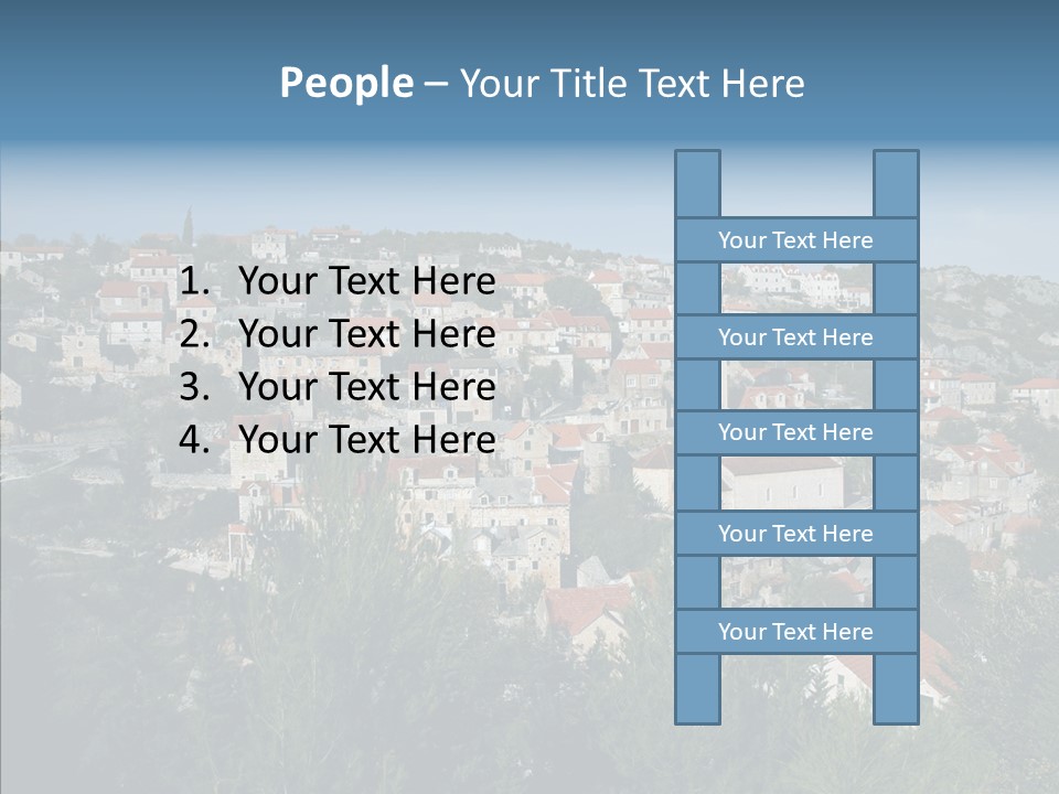 Island Colorful Building PowerPoint Template