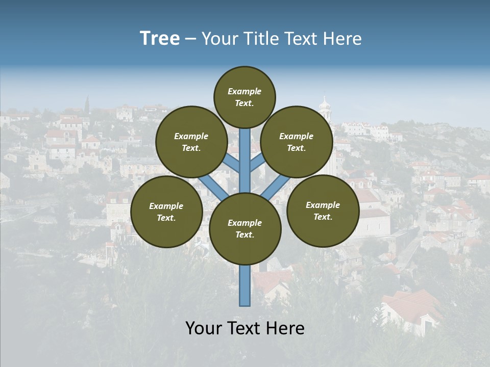 Island Colorful Building PowerPoint Template