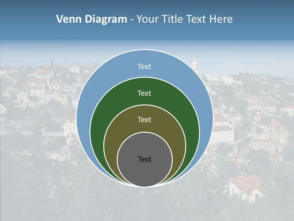 Island Colorful Building PowerPoint Template