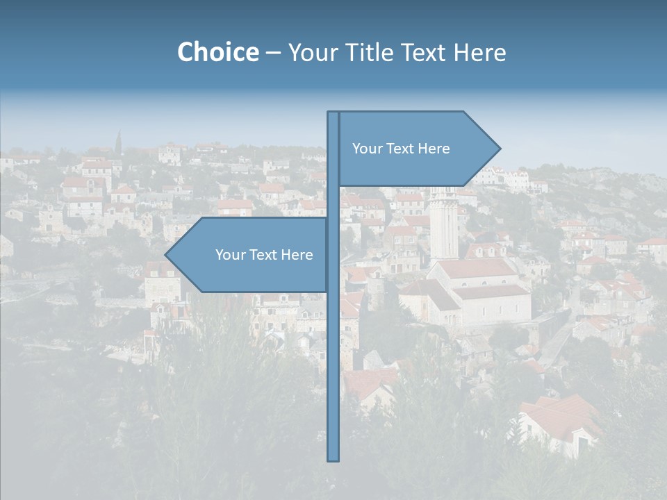 Island Colorful Building PowerPoint Template