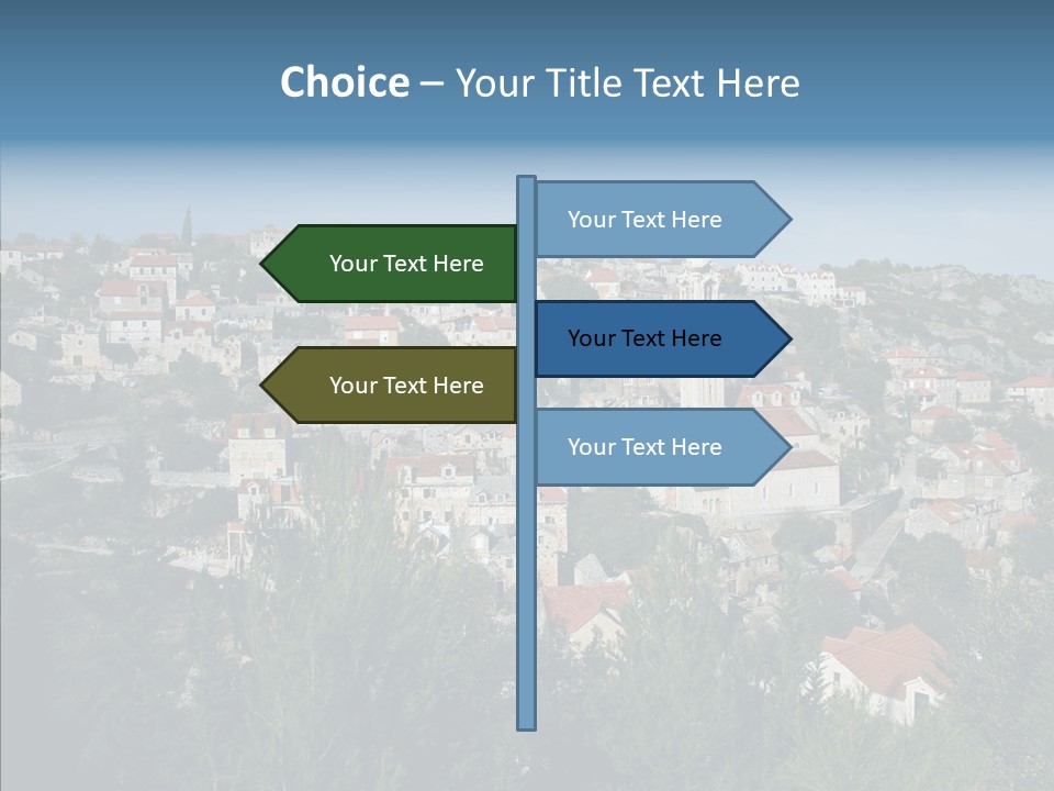 Island Colorful Building PowerPoint Template