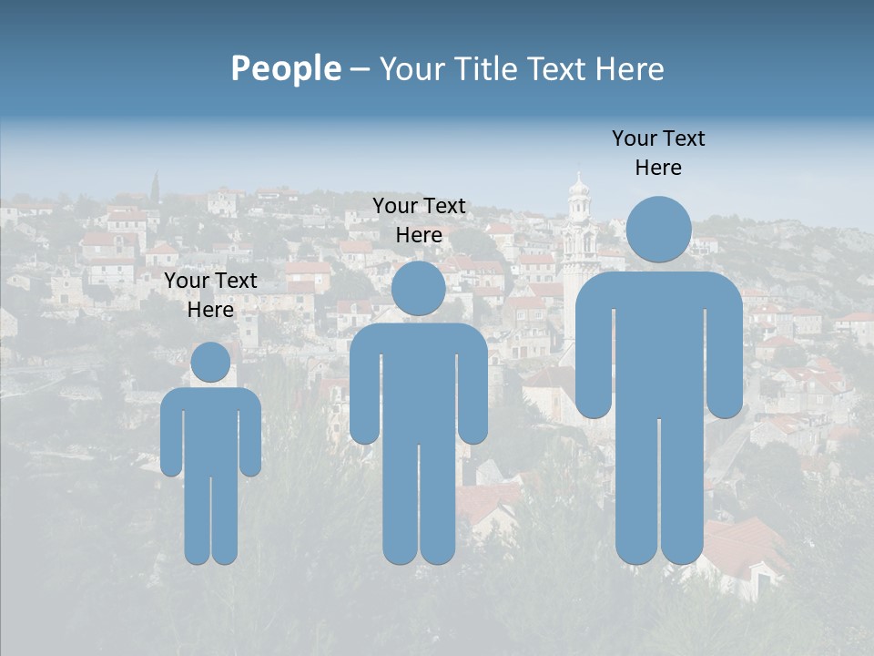 Island Colorful Building PowerPoint Template