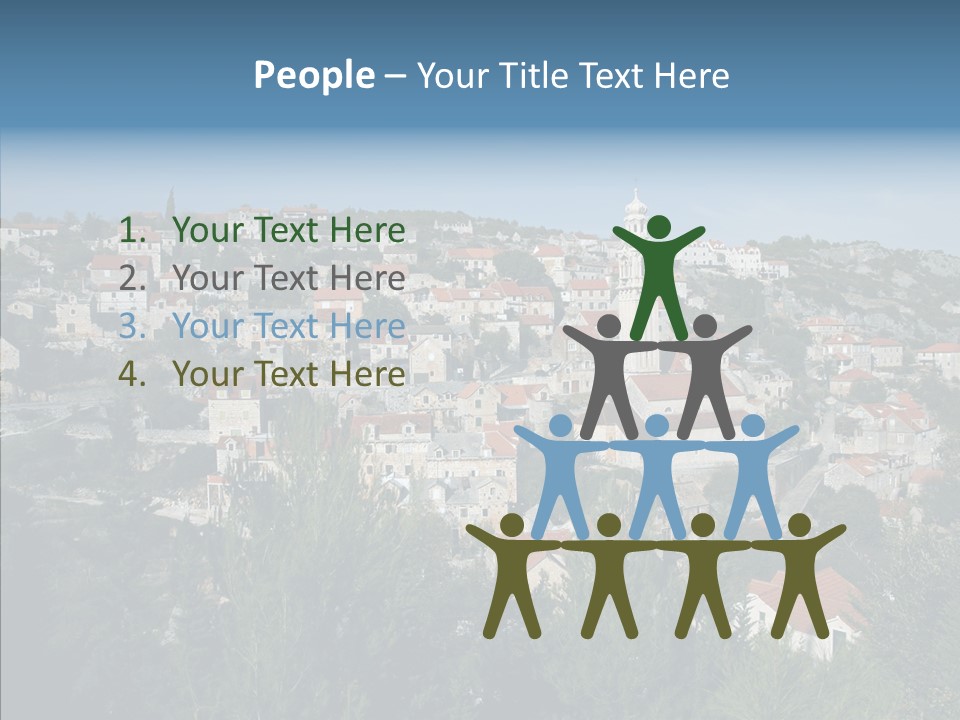 Island Colorful Building PowerPoint Template