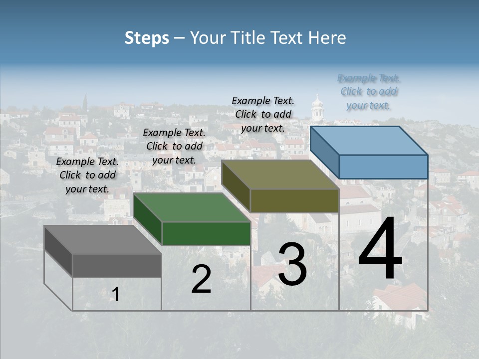 Island Colorful Building PowerPoint Template