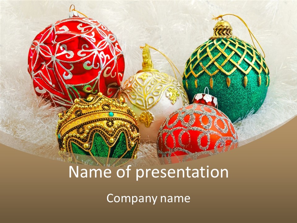 Tree Ornament Festive PowerPoint Template