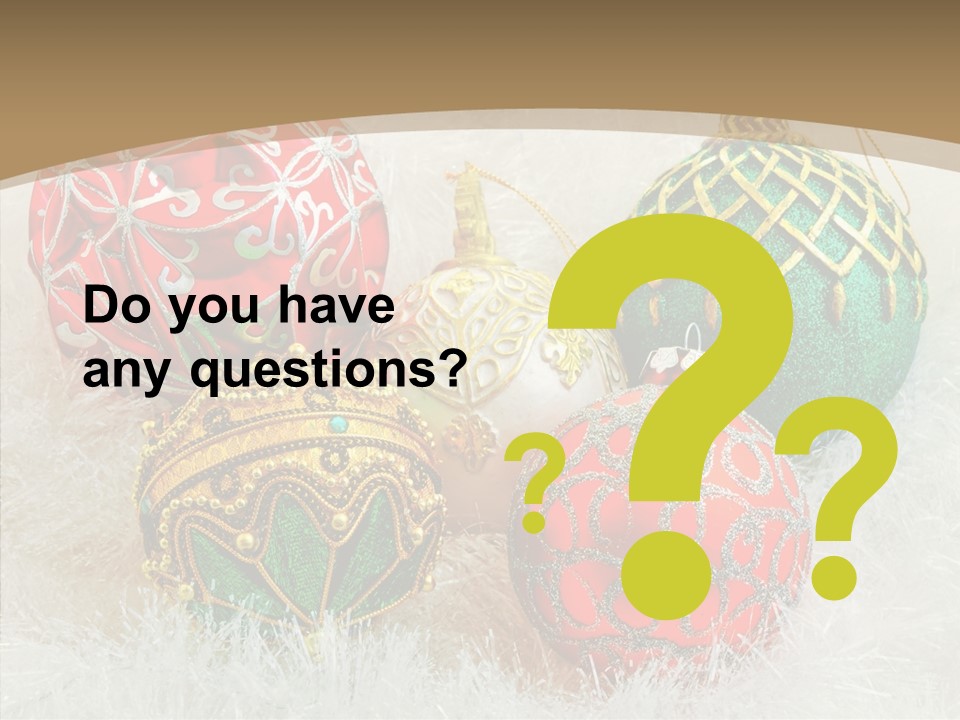 Tree Ornament Festive PowerPoint Template