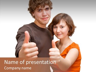 Female Finger Women PowerPoint Template