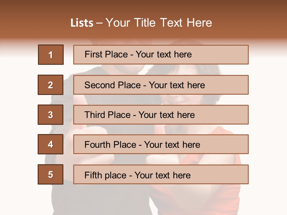 Female Finger Women PowerPoint Template