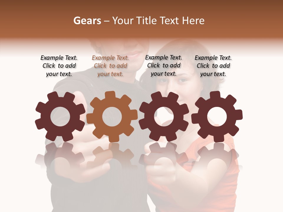 Female Finger Women PowerPoint Template