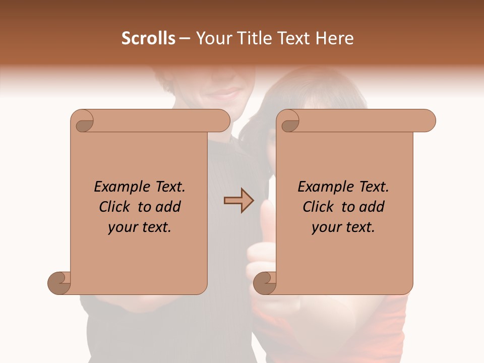 Female Finger Women PowerPoint Template