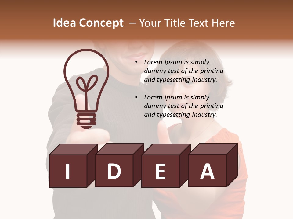 Female Finger Women PowerPoint Template