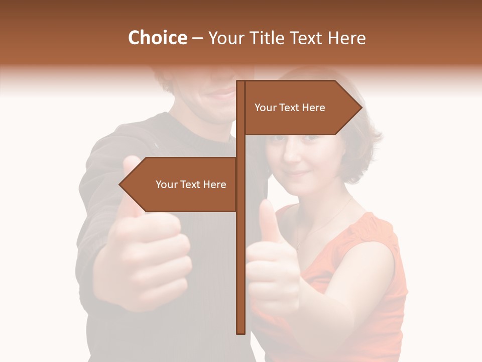 Female Finger Women PowerPoint Template