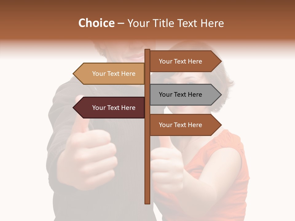 Female Finger Women PowerPoint Template