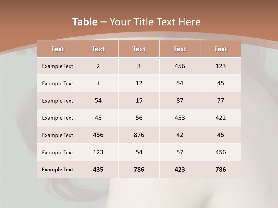 Purity Lips Hair PowerPoint Template