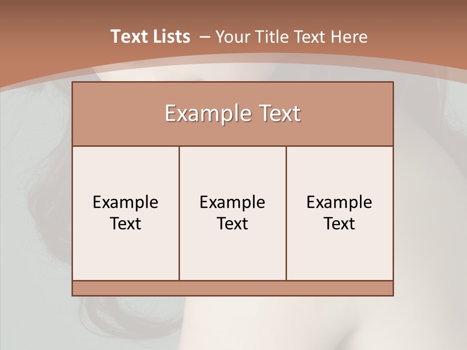 Purity Lips Hair PowerPoint Template
